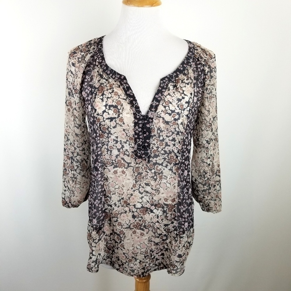 Maurice's floral top, sz M